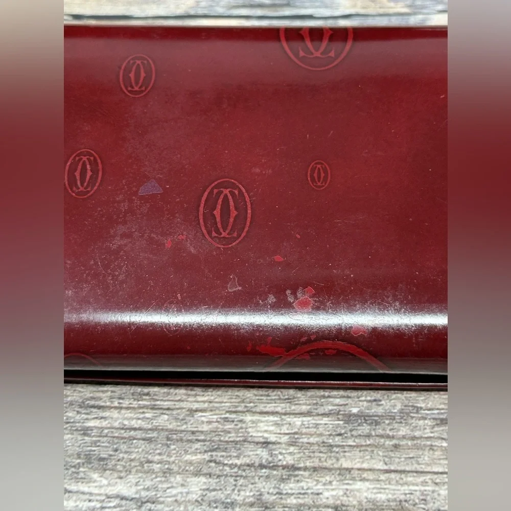Cartier Red Glossy Long Leather Happy Birthday Wallet GUC Dust Bag, Box, Cards​​ - Picture 4 of 16